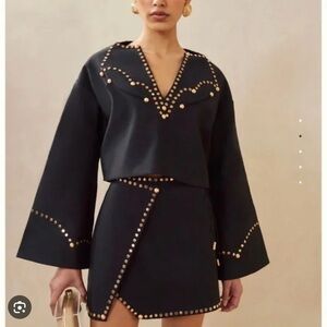 NWOT Cult Gaia Janessa Top with Gold Accents